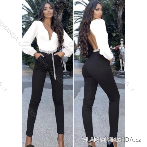 Women's Long Long Sleeve Jumpsuit (S/M ONE SIZE) ITALIAN FASHION IMPGM235729