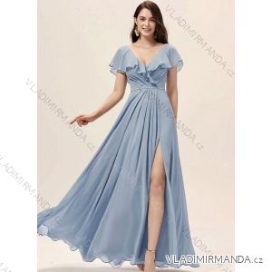 Women's Long Elegant Casual Short Sleeve Dress (S/M ONE SIZE) ITALIAN FASHION IMPBB23B23384