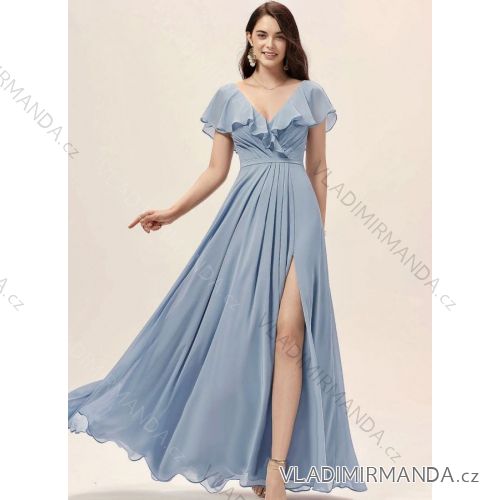 Women's Long Elegant Casual Short Sleeve Dress (S/M ONE SIZE) ITALIAN FASHION IMPBB23B23384