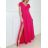 Women's Long Elegant Casual Short Sleeve Dress (S/M ONE SIZE) ITALIAN FASHION IMPBB23B23384