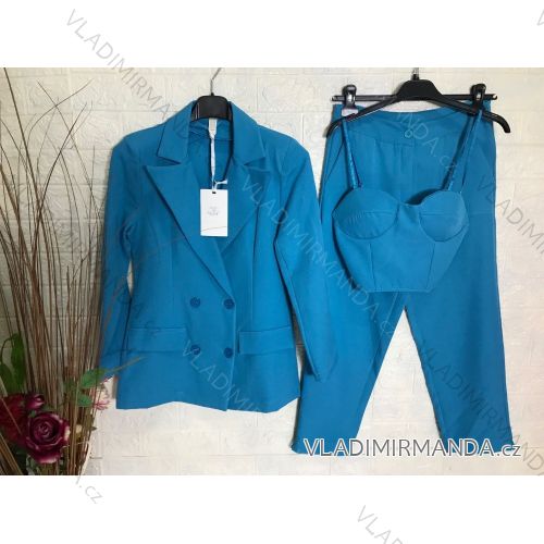 Šaty letní na ramínka dámské (S/M ONE SIZE) ITALSKÁ MÓDA IMPBB22B21841 blue S