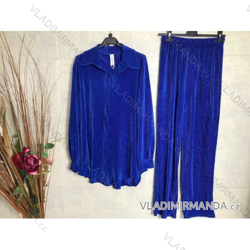 Šaty letní na ramínka dámské (S/M ONE SIZE) ITALSKÁ MÓDA IMPBB22B21841 Royal blue S