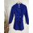 Šaty letní na ramínka dámské (S/M ONE SIZE) ITALSKÁ MÓDA IMPBB22B21841 Royal blue S