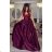 Women's Plus Size (42-46) Long Elegant Party Sleeveless Dress POLISH FASHION PMLBC23265-10 Wine 36