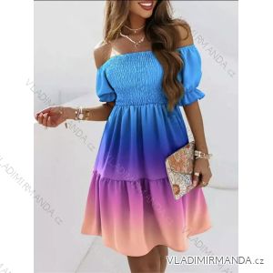 Women's Long Chiffon Short Sleeve Dress (S/M ONE SIZE) ITALIAN FASHION IMWGM23456