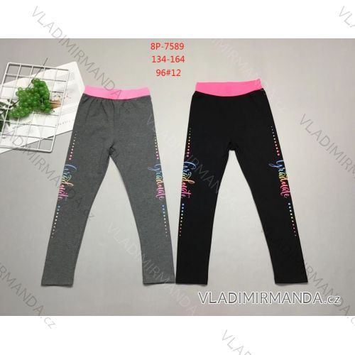 Girls' long leggings (134-146) ACTIVE SPORT ACT238P-7589