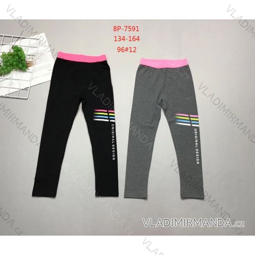 Girls' long leggings (134-146) ACTIVE SPORT ACT238P-7591