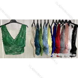 Women's Sleeveless Lace Crop Top (S/M ONE SIZE) ITALIAN FASHION IMPLP2386650050