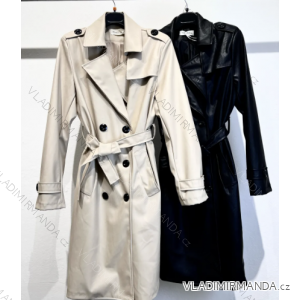 Women's Autumn Leather Long Sleeve Coat (S/M ONE SIZE) ITALIAN FASHION IMPLM2255500