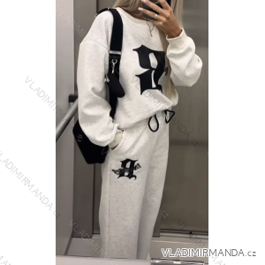 Women's long sleeve sweatpants and sweatshirt set (S/M ONE SIZE) ITALIAN FASHION IMPGM239429