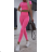 Women's Long Sleeve Top and Long Leggings Set (S/M ONE SIZE) ITALIAN FASHION IMPGM237087