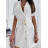 Women's Elegant Coat Short Sleeve Dress (S/M ONE SIZE) ITALIAN FASHION IMPGM238027