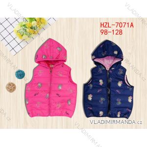 Vest with hood for children's girls (98-128) ACTIVE SPORT ACT22HZL-7071A