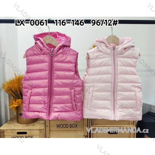 Vest with hood children's youth girls' (116-146) ACTIVE SPORTS ACT22HZL-7072A