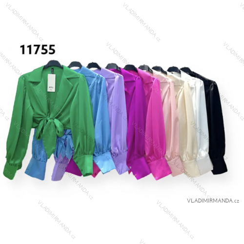 Women's Elegant Long Sleeve Blouse (S/M ONE SIZE) ITALIAN FASHION IMM23MS53757