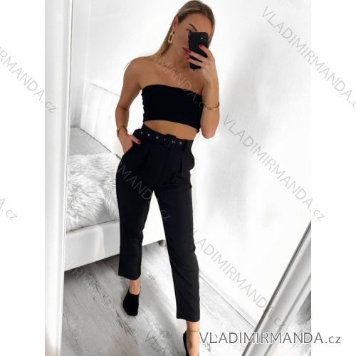 Šaty letní na ramínka dámské (S/M ONE SIZE) ITALSKÁ MÓDA IMPBB22B21841 XL black