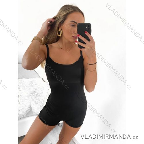 Šaty letní na ramínka dámské (S/M ONE SIZE) ITALSKÁ MÓDA IMPBB22B21841 S/M black