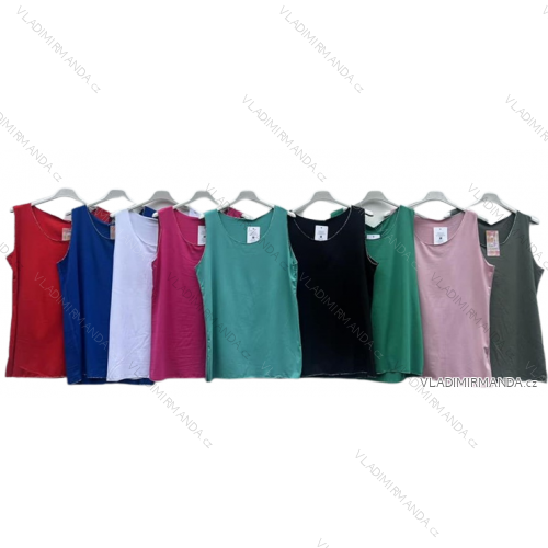 Women's Sleeveless T-Shirt (S/M ONE SIZE) ITALIAN FASHION IMD22201