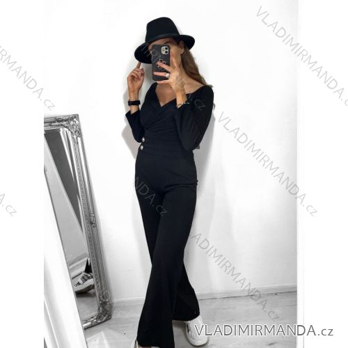 Šaty letní na ramínka dámské (S/M ONE SIZE) ITALSKÁ MÓDA IMPBB22B21841 S/M black