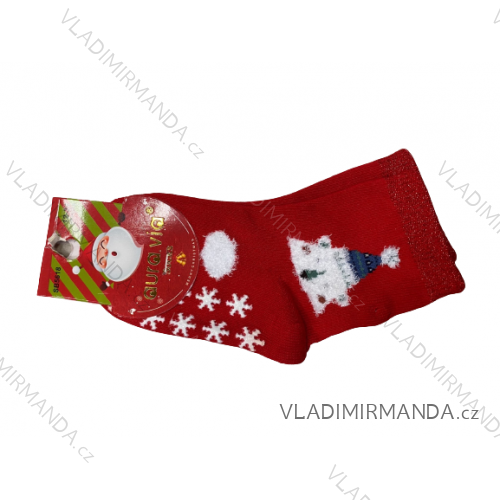 Christmas socks for girls and boys (0-12,12-24) AURA.VIA SB5618 red 12-24 months