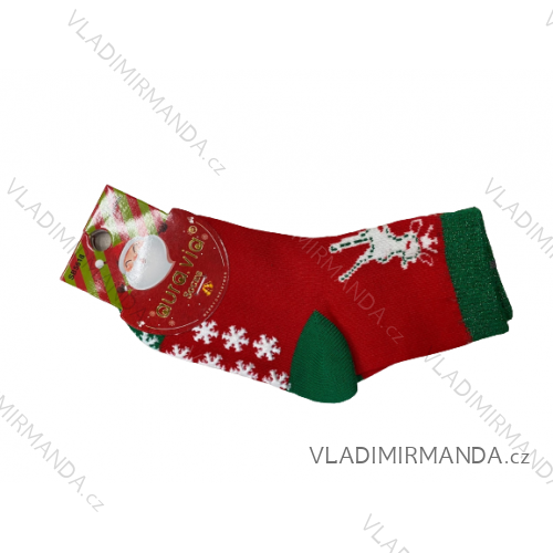 Christmas socks for girls and boys (0-12,12-24) AURA.VIA SB5618 red 12-24 months