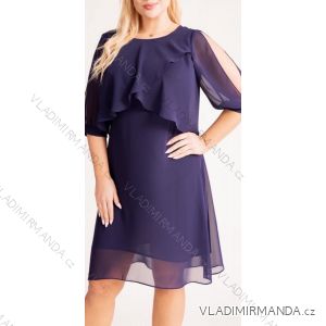 Women's Plus Size 3/4 Long Sleeve Chiffon Dress (2XL/3XL ONE SIZE) ITALIAN FASHION IMWT23960