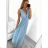 Women's long elegant dress with straps (S/M ONE SIZE) ITALIAN FASHION IMPSH243670 beige S/M