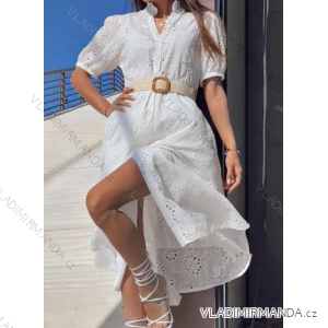 Women's Long Shirt Lace Short Sleeve Dress (S/M ONE SIZE) ITALIAN FASHION IMPLP2318370195