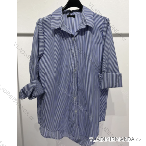 Women's Stripe Long Sleeve Shirt (S/M ONE SIZE) ITALIAN FASHION IMPLM2338630