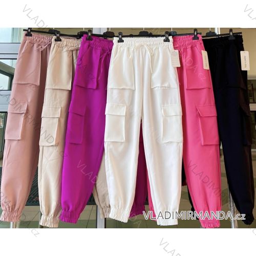 Women's Long Pocket Pants (S/M ONE SIZE) ITALIAN FASHION IMWK231079