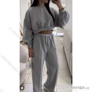 Women's long sleeve sweatpants and sweatshirt set (S/M ONE SIZE) ITALIAN FASHION IMPMG237845-3742