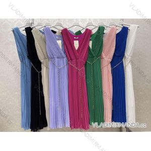 Women's Long Chiffon Short Sleeve Dress (S/M ONE SIZE) ITALIAN FASHION IMWGS231048