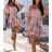 Women's Long Chiffon Short Sleeve Dress (S/M ONE SIZE) ITALIAN FASHION IMWGS231048