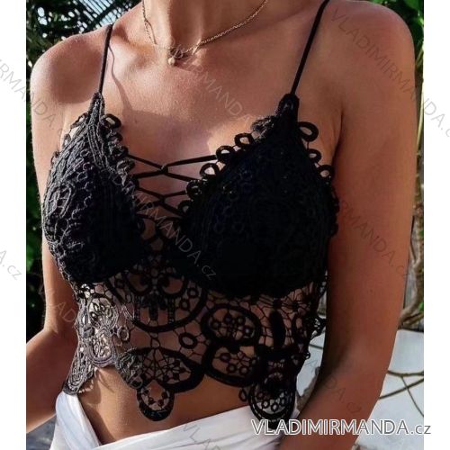 Women's Strappy Crop Top (S/M ONE SIZE) ITALIAN FASHION IMWA231250