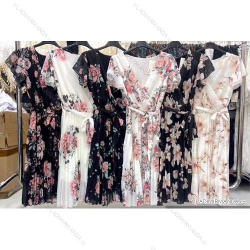 Women's Long Chiffon Short Sleeve Dress (S/M ONE SIZE) ITALIAN FASHION IMWGS231048