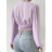 Women's Long Sleeve Crop Top (S/M ONE SIZE) ITALIAN FASHION IMPCF2326879