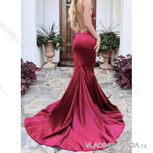 Women's long elegant dress with straps (S/M ONE SIZE) ITALIAN FASHION IMPCF2322931/5266