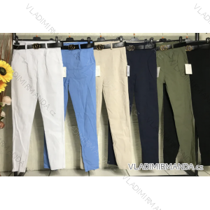 Women's Long Pants with Belt (S/M ONE SIZE) ITALIAN FASHION IMPGM2320867