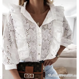 Women's Lace Sleeve Shirt (S/M ONE SIZE) ITALIAN FASHION IMPGM2311152