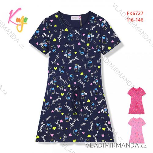 Short Sleeve Dress with Sequins Children Teen Girls (116-146) KUGO BS3279