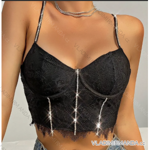 Women's Strappy Crop Top (S/M ONE SIZE) ITALIAN FASHION IMPGM238991