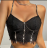 Women's Strappy Crop Top (S/M ONE SIZE) ITALIAN FASHION IMPGM238991