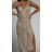 Women's long summer dress with straps (S/M ONE SIZE) ITALIAN FASHION IMPGM233183/3138