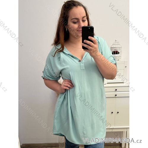 Shirt extended 3/4 long sleeve women's (L/XL/2XL ONE SIZE) ITALIAN FASHION IM423025