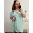 Shirt extended 3/4 long sleeve women's (L/XL/2XL ONE SIZE) ITALIAN FASHION IM423025 2XL/3XL Light blue