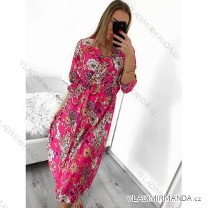 Women's Long Chiffon Short Sleeve Dress (S/M ONE SIZE) ITALIAN FASHION IMWGM23456