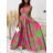 Women's long summer dress with straps (S/M ONE SIZE) ITALIAN FASHION IMD23290