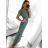Šaty košilové dlouhý rukáv dámské (S/M ONE SIZE) ITALSKÁ MODA IMB229927 XL/2XL Green