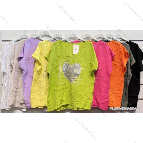 Women's Oversize Short Sleeve Tunic (S/M ONE SIZE) ITALIAN FASHION IMPSH2322161